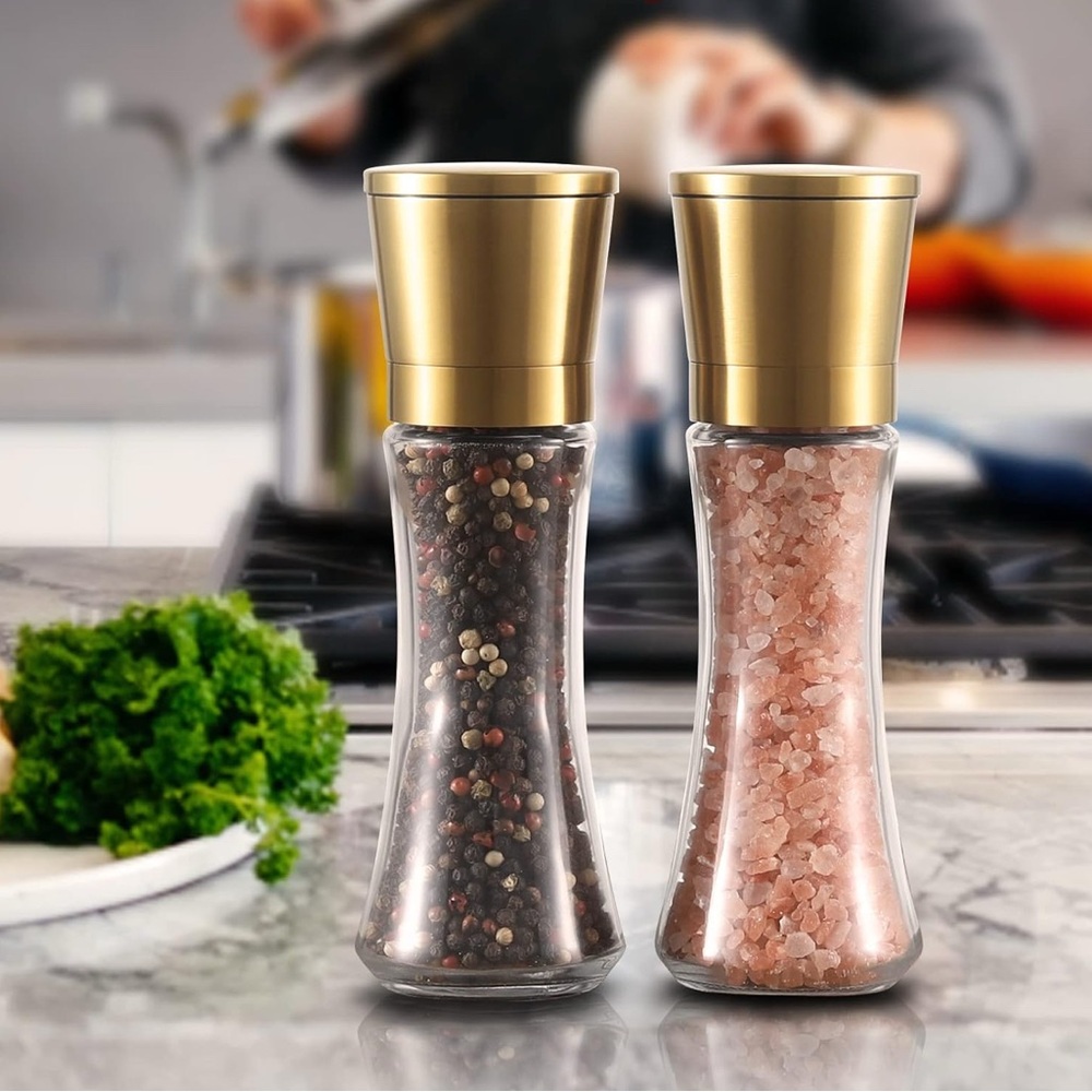 Brand New Stainless Steel Gold Salt and Pepper Grinder/Gold
